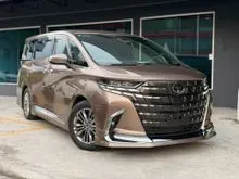 2023 Toyota Alphard 2.5 Z - GOLD (GRADE 4.5B , SIDE STEP , HUD , DIM , SUNROOF , BSM , ROOF MONITOR , CARPET,  10YRS WARRANTY)