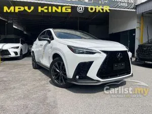 2023 Lexus NX 350 NX350 2.4 T F Sport / FULLY LOADED / GRADE 5A / PANORAMIC / AWD / 360 CAMERA / BSM / RED INTERIOR / JAPAN / UNREG