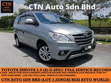 2014 TOYOTA INNOVA 2.0 (A) G-SPEC FULL SERVICE RECORD CAR KING ALTIS VIOS ESTIMA