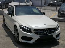 2018 Mercedes-Benz C200 2.0 AMG LINE PREMIUM PLUS COUPE, KEYLESS PUSH START, PANORAMIC ROOF, BUSMESTER, 360 CAMERA, FULL LEATHER, POWER BOOT