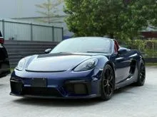 2021 Porsche 718 Spyder 4.0 Manual Convertible Unregistered Japan Spec Convertible Soft Top 414 Hp 0-100 Km/h 4.4 Sec Top Speed 304 Km/h 20 Inch Rim 4