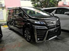 2018 Toyota Vellfire 2.5 ZG Pilot Seat.No Sunroof .3 LED. Original Nappa Leather Seat. JBL Sound System. Blind Spot .Pre-Crush system.