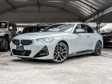 2022 BMW 220i 2.0 M Sport Coupe/Original Low Mileage Only 13K/KM/Sport 2 Door/Sensatec with Black Leather/360 Surround Camera Sports Seats/BSM/Unreg