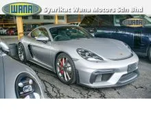 2022 Porsche 718 Cayman GT4 4.0 (8k km Mileage/ BOSE/ Sport Exhaust/ PDLS Plus) Unreg