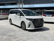 2024 Toyota Alphard 2.5 Z 7-Seater MPV/ GRADE 5A/ HUD/ ADVANCE DRIVE/ SIDE STEP/ ROOF MONITOR/ SUNROOF/ 360 SURROUND CAMERAS/ BSM/ 6 YEARS WARRANTY