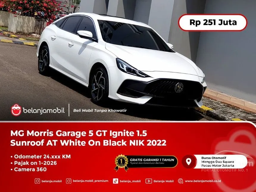 Jual Mobil MG 5 2022 GT Ignite 1.5 di DKI Jakarta Automatic Sedan Putih Rp 251.000.000