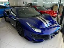 UNREG 2021 Ferrari 488 3.9 Pista Coupe - Blu Elettricco - Carbon UK Spec - Pristine Condition - Full Alcantara Matt Carbon Interior - Last Batch