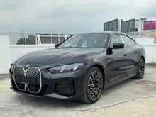 2025 BMW i4 0.0 eDrive35 M Sport Coupe- DEMO UNIT ONLY 500 KM MILEAGE - FREE WARRANTY - FREE SERVICE - FREE TINTED VOUCHER - FREE GIFT TNC APPLY -