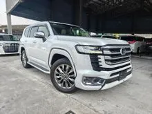 2023 Toyota Land Cruiser 3.4 ZX Grade 4.5A Sun Roof JBL 4Cam360View PCS LDA BSM HUD Rear Entertaiment 7 Seater Beige Leather P/Boot Modelistakit Unreg
