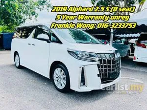 2019 Toyota Alphard 2.5 G S C  8 SEATER  2 POWER DOOR (ORI MILEAGE 15K) ONLY FREE SERVICE / 5 YEAR WARRANTY / COATING / POLISH / TOWER