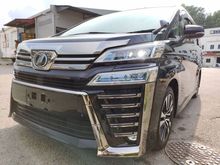 2018 Toyota Vellfire 2.5 Z G Edition MPV **PRICE Included SST**CLEARANCE SALES**2 POWER DOOR**POWER BOOT**ROOF MONITOR**UNREG**JAPAN SPEC