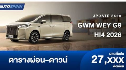 ตารางผ่อน GWM WEY G9 Hi4 รุ่นนำเข้า
