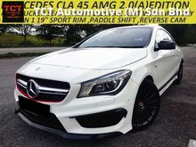 Mercedes-Benz CLA45 AMG 2.0 4MATIC (A) AMG BUCKET SEAT , EDITION 1 19'' SPORT RIM , BLIND SPOT ASSIST ,FRONT ELECTRIC SEATS WITH MEMORY