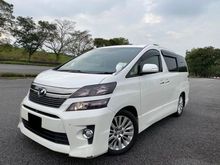 2012/13 Toyota Vellfire Facelift 2.4 Z G-Edition (A) Dual Power Door Panoramic Roof Power Boot Pilot Seat