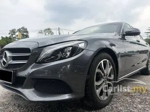 2017 Mercedes-Benz C180 1.6 Avantgarde Sedan FREE WARRANTY POWERED LEATHER SEAT BLACK INTERIOR