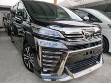 2018 Toyota Vellfire 2.5 ZG,FULL,JBL,4 CAM,PRE CRASH,SUNROOF,TRIPLE HEAD LIGHT LED,FULL LEATHER,FULL SPEC,18 UNREG