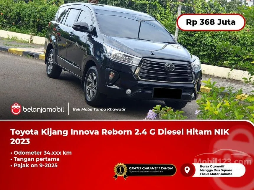 Jual Mobil Toyota Kijang Innova 2023 G 2.4 di DKI Jakarta Automatic MPV Hitam Rp 368.000.000