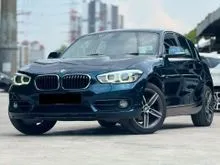 2017 BMW 118i 1.5 Sport Hatchback 1 OWNER / BOLEH MAX LOAN / TIPTOP ORIGINAL RUNNING CONDITION / NO ACCIDENT / NO FLOODS