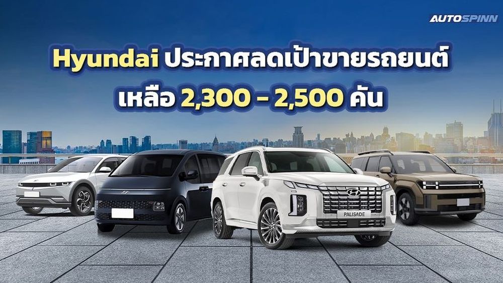 ตลาดผันผวน!! Hyundai ประกาศลดเป้าขายรถยนต์เหลือ 2,300 - 2,500 คัน