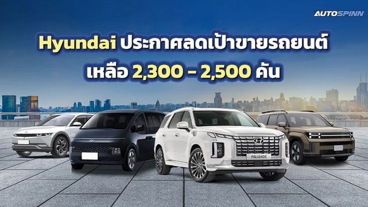ตลาดผันผวน!! Hyundai ประกาศลดเป้าขายรถยนต์เหลือ 2,300 - 2,500 คัน
