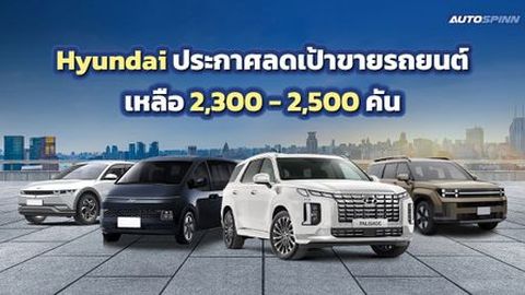 ตลาดผันผวน!! Hyundai ประกาศลดเป้าขายรถยนต์เหลือ 2,300 - 2,500 คัน