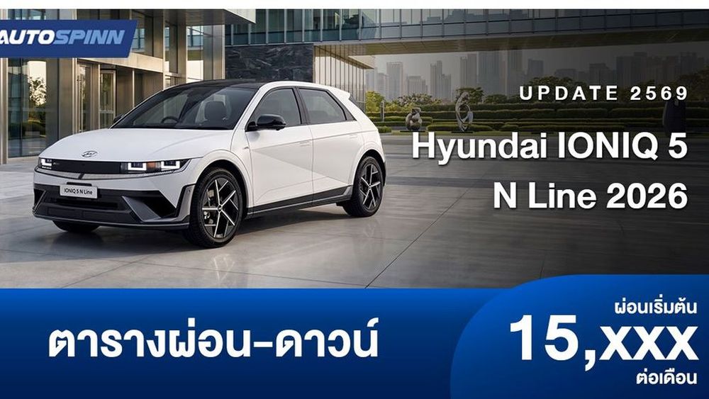 ตารางผ่อน Hyundai IONIQ 5 N Line ประกอบไทย รุ่นใหม่