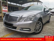2012 Mercedes-Benz E200 CGI 1.8(A) , CKD Local, 7 Speed , Sport Rim, Reverse Cam ** 1 Owner **