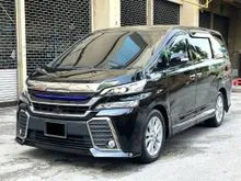 2015 Toyota Vellfire 2.4 Z (AT) 14DAYS GUARANTEE REPAIR / FREE WARRANTY / FACELIFT BUMPER & LAMP / POWER BOOT / 7 SEATER / PUSH START