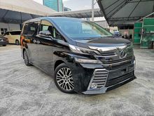 2017 Toyota Vellfire 2.5 ZG Pilot Seat. Sunroof .Auto Braking System.Super Deal Offer. Local KL AP. Top Condition. Japan Report Provide.