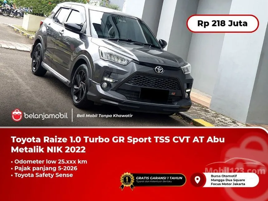 Jual Mobil Toyota Raize 2022 GR Sport TSS (1 Tone) 1.0 di DKI Jakarta Automatic SUV Abu