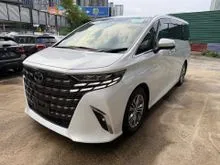 2025 Toyota Alphard 2.5 Z JBL FULL SPEC FULL LOADED SUNROOF HUD DIM BSM SIDE STEP JAPAN SPEC GRADE 4.5/A UNREGS