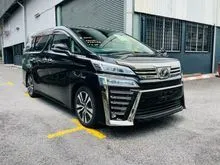2019 Toyota Vellfire 2.5 Z G Edition MPV DIM BSM Sunroof High Spec