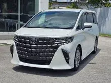 FREE 6 YEAR WARRANTY UNREG 2024 Toyota Alphard 2.5 Z 7-Seater MPV WHITE/ ROOF MONITOR/ SIDE STEP/BSM/DIM/ WIRELESS CHARGING/PROCESSING FEE RM1350