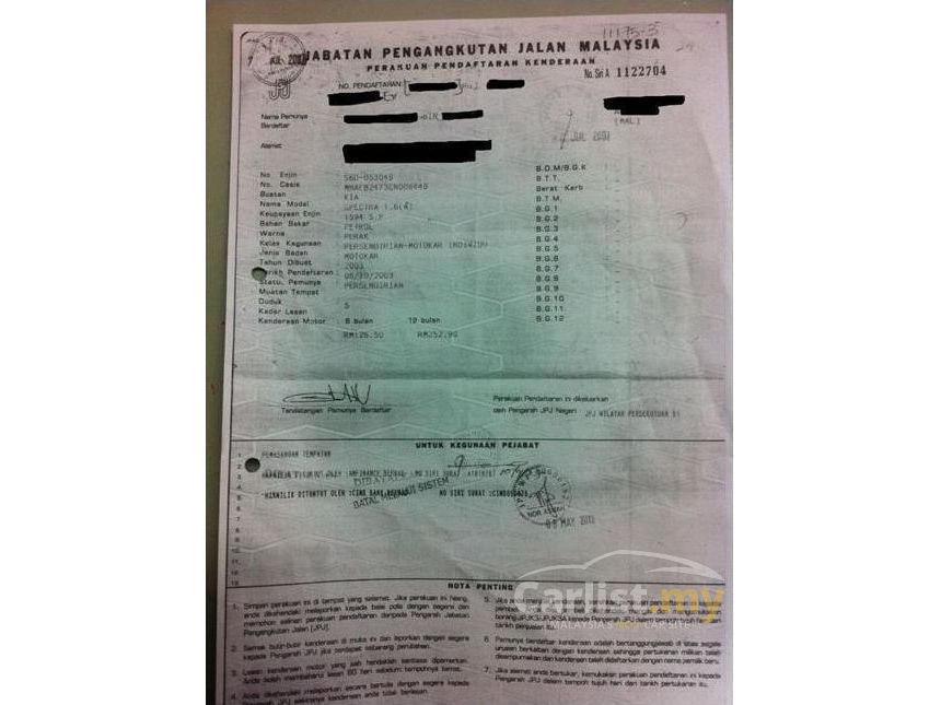 Kia Spectra 2003 LS 1.6 in Kuala Lumpur Automatic Sedan 