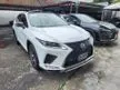 Recon 2020 Lexus RX300 2.0 F Sport Fully Loaded 5A Grade Car With Panroof / 360 Camera / Red Interior / HUD / Memory Seats / Power Boot / Recon Unregister