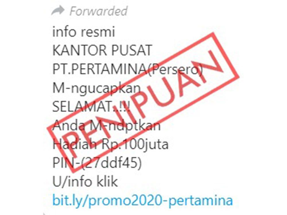 Waspadai Penipuan yang Mengatasnamakan Pertamina