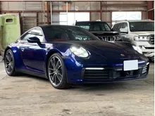 Incoming Stock 2022 Porsche 911 Carrera 4 Gentian Blue Metallic Bordeaux Red Leather Sunroof Front Axle Lift