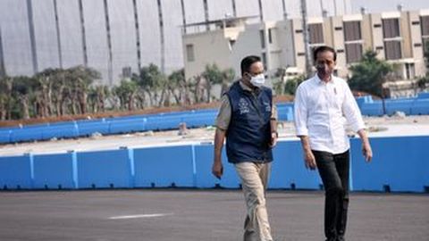 Begini Komentar Jokowi Usai Lihat Sirkuit Formula E Jakarta Bareng Anies