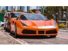 2018 Ferrari 488 Spider 3.9 V8 CBU  Only 4,700 KM  Ferrari Malaysia FSH  Rosso Corsa Wrap In Orange Carbon Racing Seats  Front Lift  Passenger Display