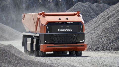 Scania AXL รถดัมพ์ไร้คนขับ ควบคุมการทำงานด้วยตัวเอง
