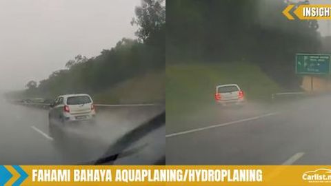 Axia Speeding Dalam Hujan, Masuk Longkang – Bahaya Aquaplaning