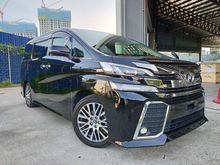 2015 Toyota Vellfire 2.5 ZG Sun Roof Pilot Seat Power Boot Unregister