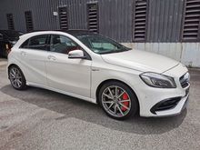 2017 Mercedes-Benz A45AMG 4MATIC PREMIUM PANORAMIC ROOF RECARO SEAT HARMON KARDON SOUND SYSTEM SPORT EKSOS RADAR SAFETY PACKAGE 4YEARS WARRANTY UNREG