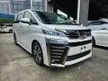 Recon 2018 Toyota Vellfire 2.5 ZG NEW FACELIFT UNREG SUNROOF DIM BSM ROOF MONITOR