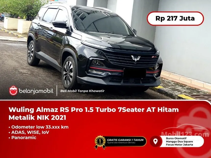 Jual Mobil Wuling Almaz 2021 RS Pro 1.5 di DKI Jakarta Automatic SUV Hitam Rp 217.000.000