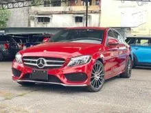 2017 Mercedes-Benz C250 2.0 AMG Sedan -BURMESTER SOUND SYSTEM_HEAD UP DISPLAY_POWER BOOT_BLIND SPOT MONITOR_2X ELECTRIC MEMORY SEATS_FULL LEATHER SEAT