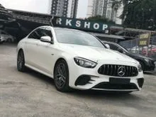2021 Mercedes-Benz AMG E53 3.0 4MATIC+ Sedan, ORI 2K MILES, AMG SPORT EXHAUST SYSTEM, PANORAMIC ROOF, 360 CAMERA, BSA, LKA, MULTI-COLOR AMBIENT LIGHT