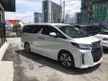 Recon 2018 Toyota Alphard 2.5 SC Package MPV NICE WHITE - Cars for sale