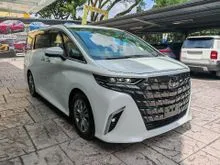 [GRADE 5A] 2025 TOYOTA ALPHARD 2.5 Z 3BA-NEW F/L MPV 7-SEATER JBL SOUND SYSTEM MOONROOF 4CAMERA ROOF MONITOR DIM BSM (A) UNREG