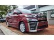 Recon 2018 Toyota VELLFIRE 2.5 ZA (A) 2POWER DOOR - Cars for sale